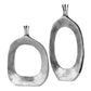 Cierra - Aluminum Vases (Set of 2) - Pearl Silver