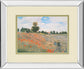 Wild Poppies, Near Argenteuil By Claude Monet - Mirror Framed Print Wall Art - Beige