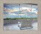 Seaside Swing Serenity - 28" x 34" Framed Wall Art - Light Blue