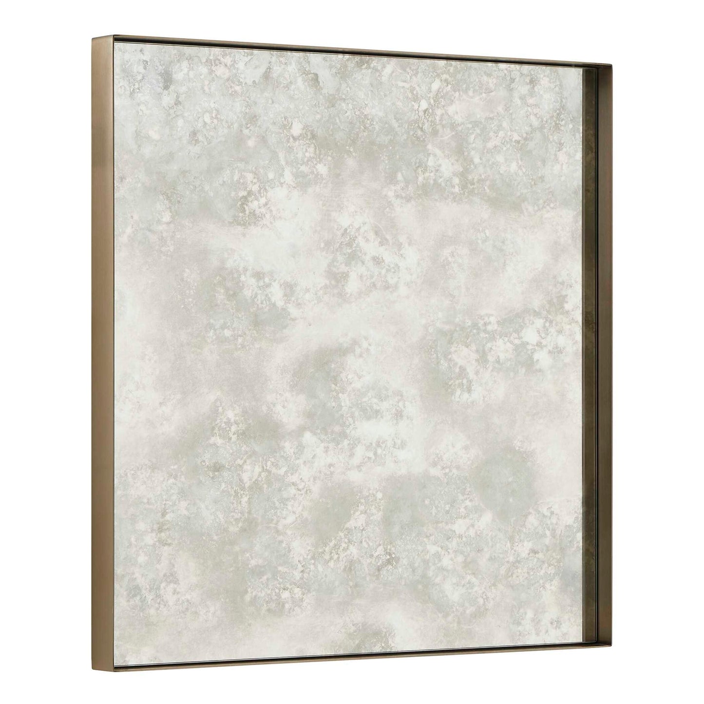 Fredric - Square Antique Mirror - Brass