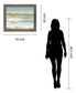 Golden Dusk - 28" x 34" Framed Wall Art - Light Blue