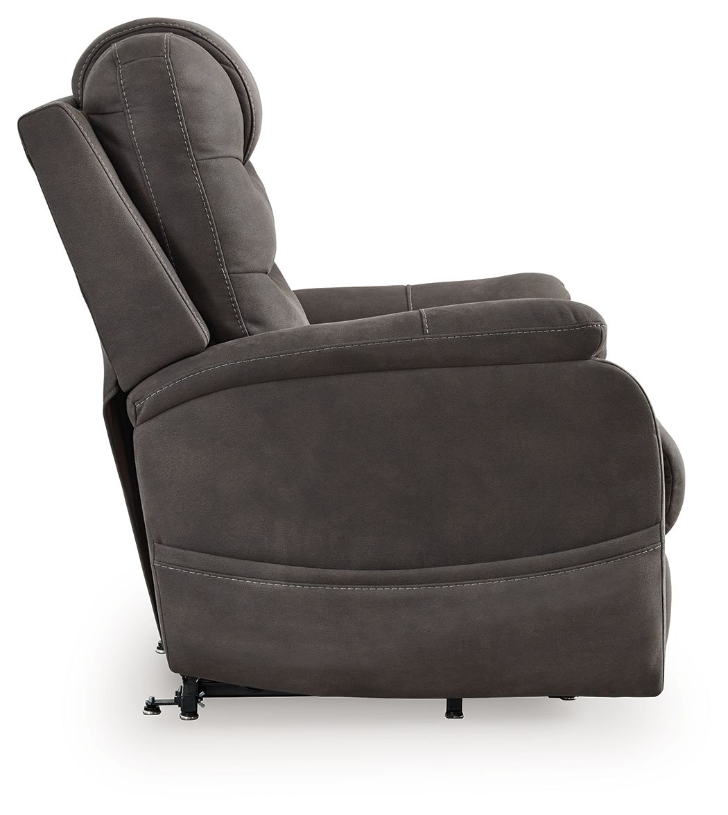 Snowfield - Power Lift Recliner - Gunmetal