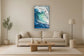 Cerulean Surge - 32" x 47" Framed Wall Art - Blue