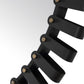 Jael - Round Iron Bands Mirror - Black