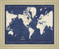 Voyager's Atlas - 28" x 34" Framed Wall Art - Blue