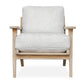 Laid - Back Sheepskin Accent Chair - White