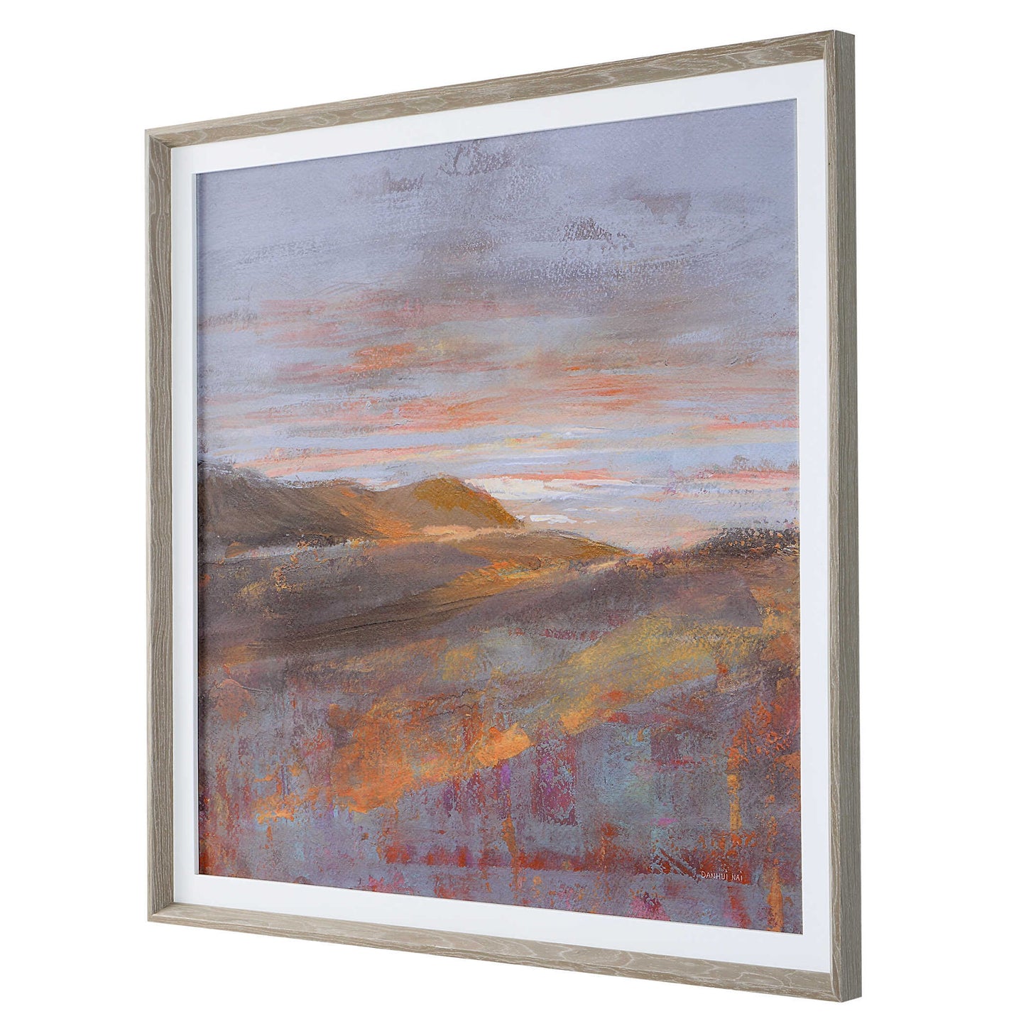 Dawn On The Hills - Framed Print - Purple