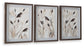 Honslow - Wall Art Set (Set of 3) - Brown / Black / White