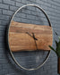 Panchali - Wall Clock - Brown / Silver Finish