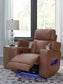 Clean-Slate - Power Recliner / Adj Headrest - Caramel