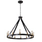 Marlow - 12 Light Circle Chandelier - Black