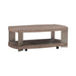 Harlow - Oval Cocktail Table - Sandstone & Satin Nickel