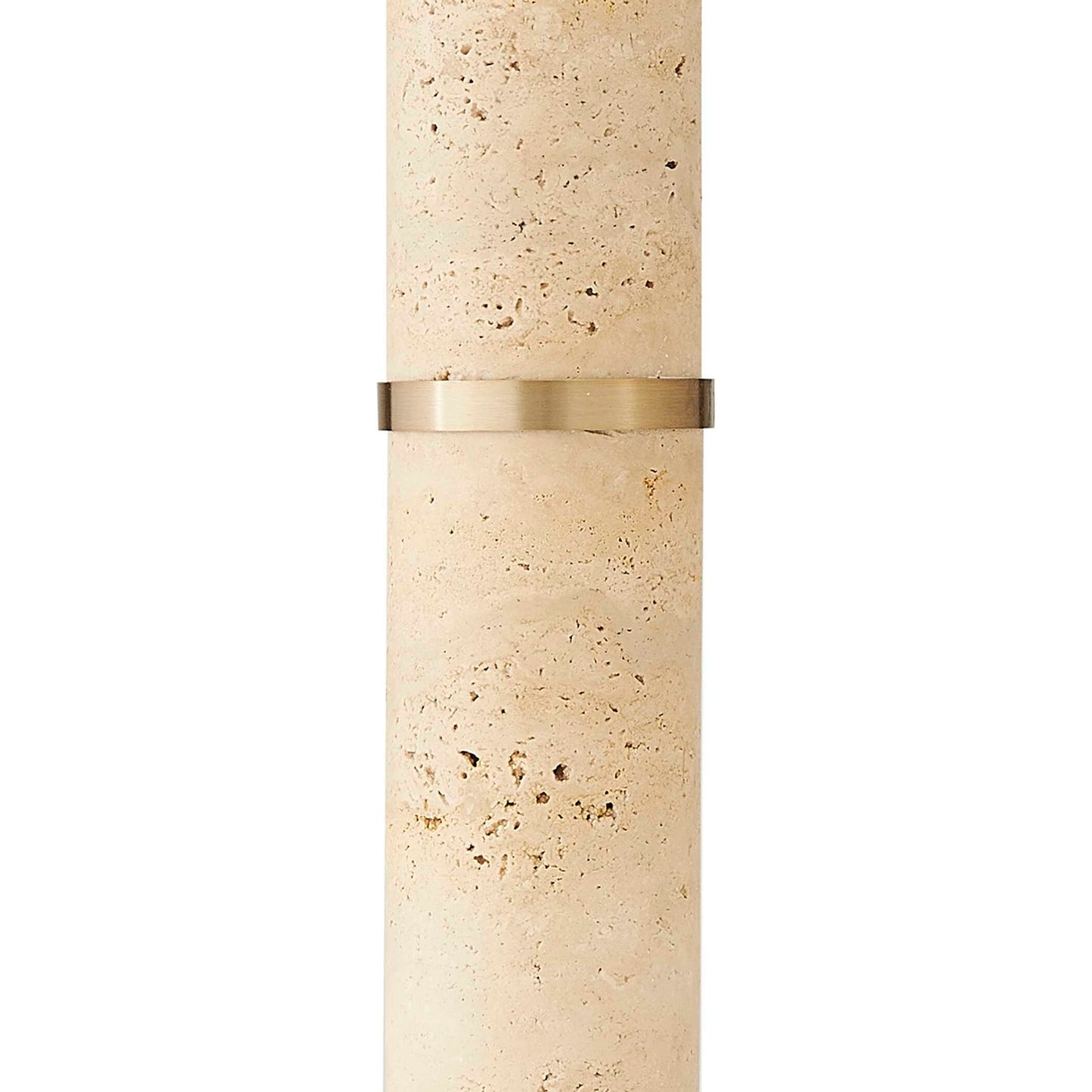 Verlaine - Travertine Floor Lamp - Brass,Gold