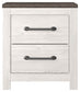 Gerridan - Two Drawer Night Stand - White / Gray