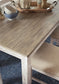 Skempton - RECT DRM Table w/Storage - White