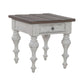 River Place - End Table - Riverstone White & Tobacco
