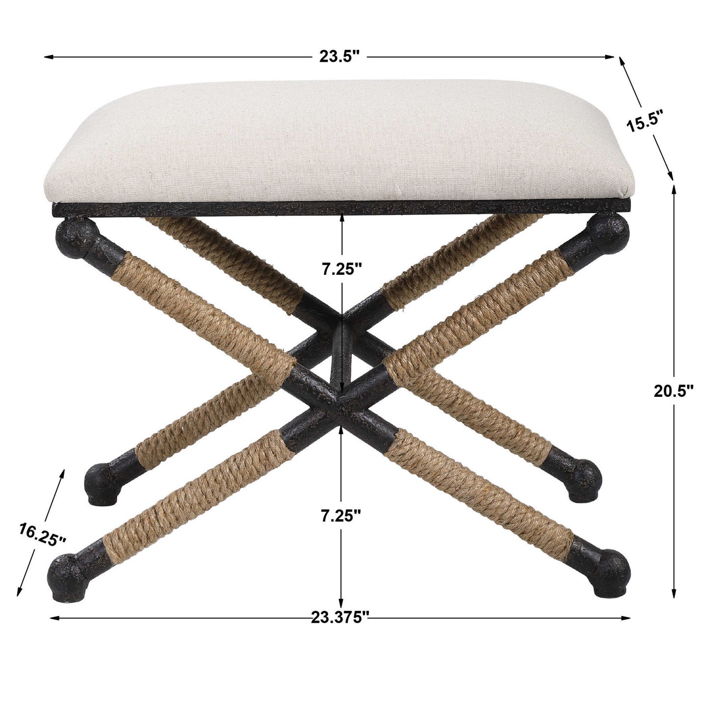 Firth - Small Bench - White