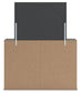 Fraluna - 3 Pc. - Queen Panel Storage Bed, Dresser And Mirror - Charcoal