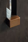 Burkhaus - Rectangular End Table - White / Dark Brown