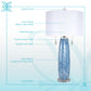 "Azure Display" Art Glass Table Lamp (Set of 2) - Blue Art Glass / Clear Crystal / Soft Gold