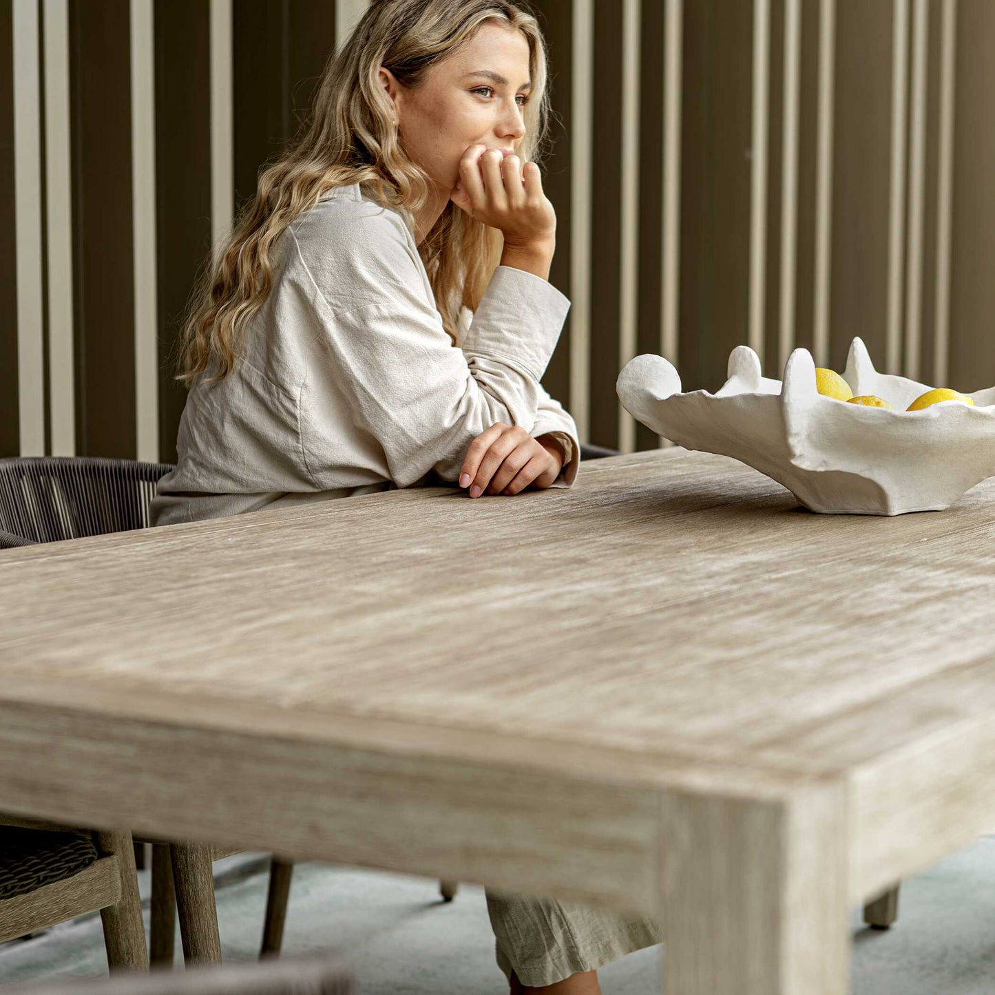 Kirkham - Wooden Outdoor Dining Table - Woodtone