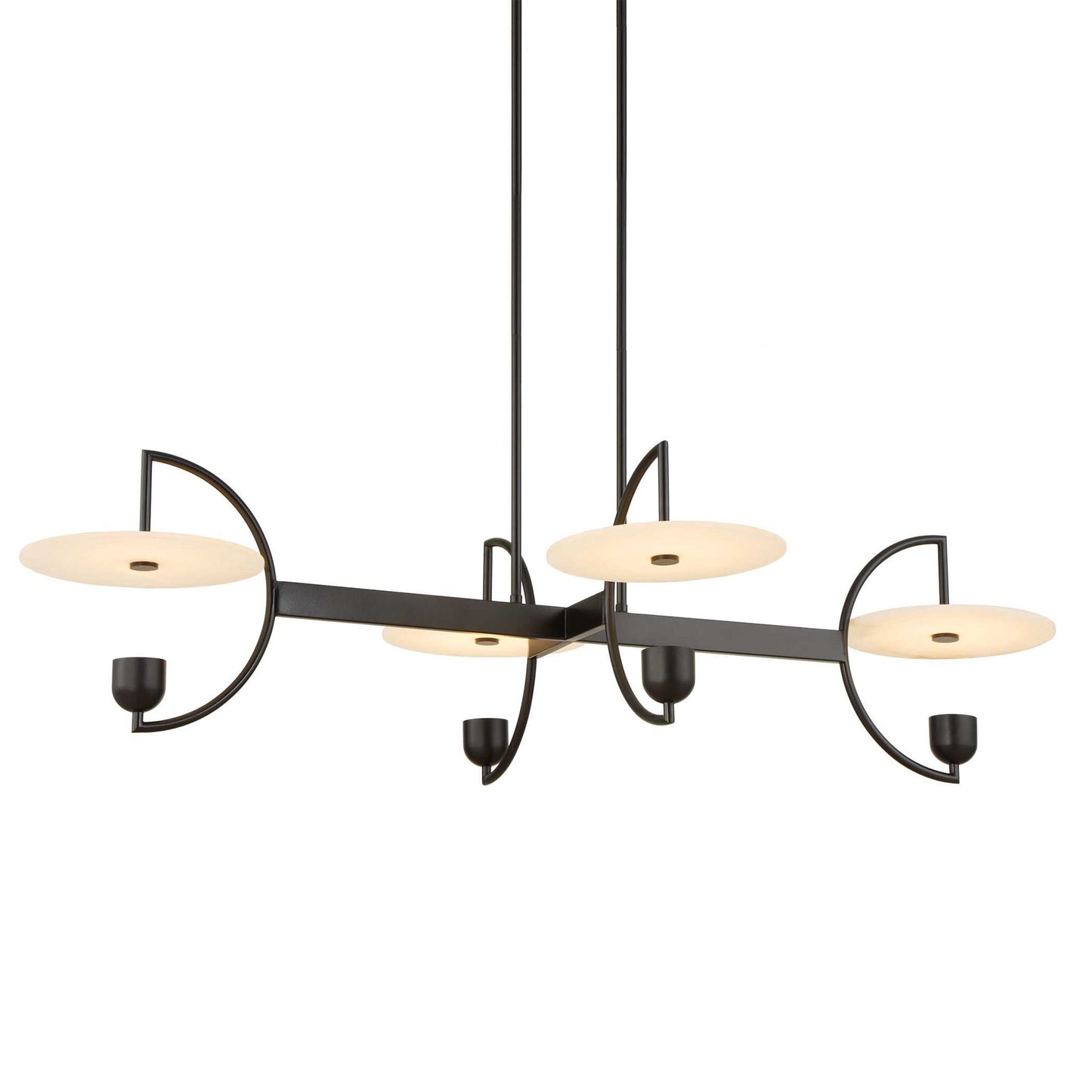 Kyoto - 4 Light Linear LED Chandelier - Black
