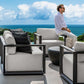 Remsen - Outdoor Sofa - Black / Oyster