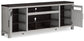 Darborn - XL TV Stand W/Fireplace Option - Gray / Brown
