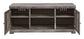 Wynnlow - 63" TV Stand With Glass/Stone Fireplace Insert - Gray