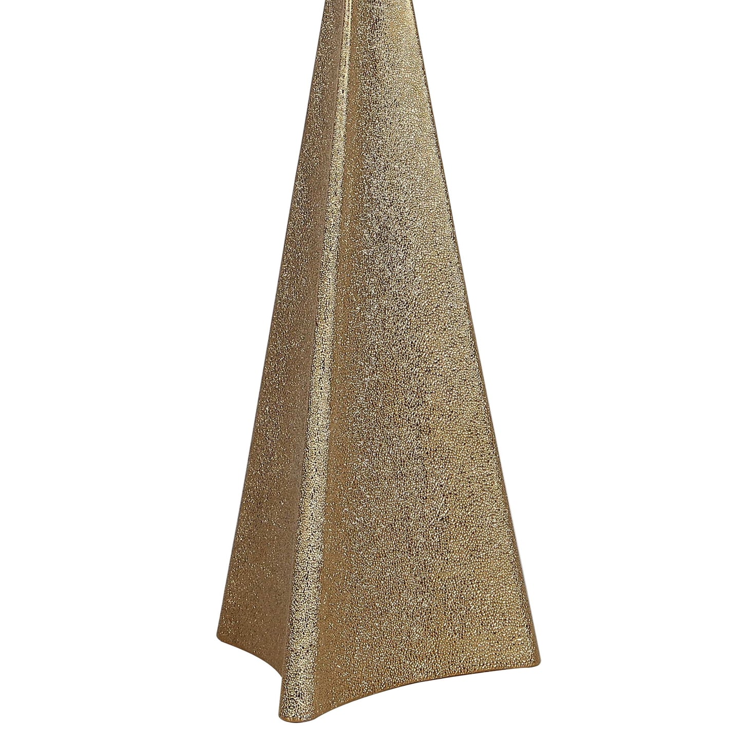 "Golden Apex" Ceramic Table Lamp (Set of 2) - Electroplated Gold