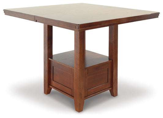 Ralene - Rectangular Dining Room Counter Extension Table - Medium Brown