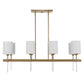 Awyr - 8 Light Linear Chandelier - Bronze