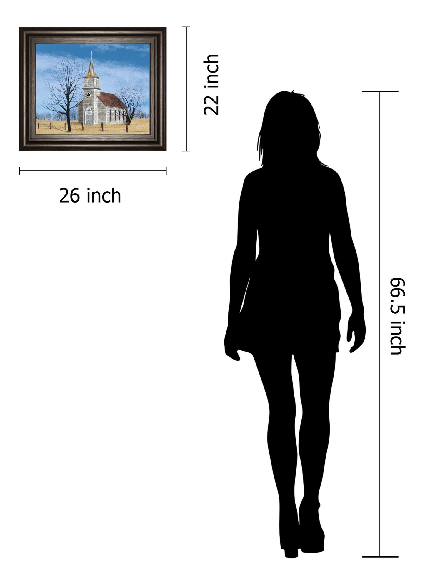 Little House On The Prairie By Billy Jacobs - Framed Print Wall Art - Blue