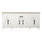 Farmhouse Reimagined - Entertainment 72" TV Stand - Antique White / Chestnut Tops
