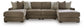 Camellia-Court - 4-Piece Double Chaise Sectional - Coffee