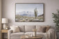 Sonoran Vista I Hand-Embellished Canvas In Frame - Brown / Blue