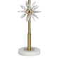 "Crystal Bloom II" Crystal And Marble Table Lamp (Set of 2) - White / Clear Crystal / Soft Gold