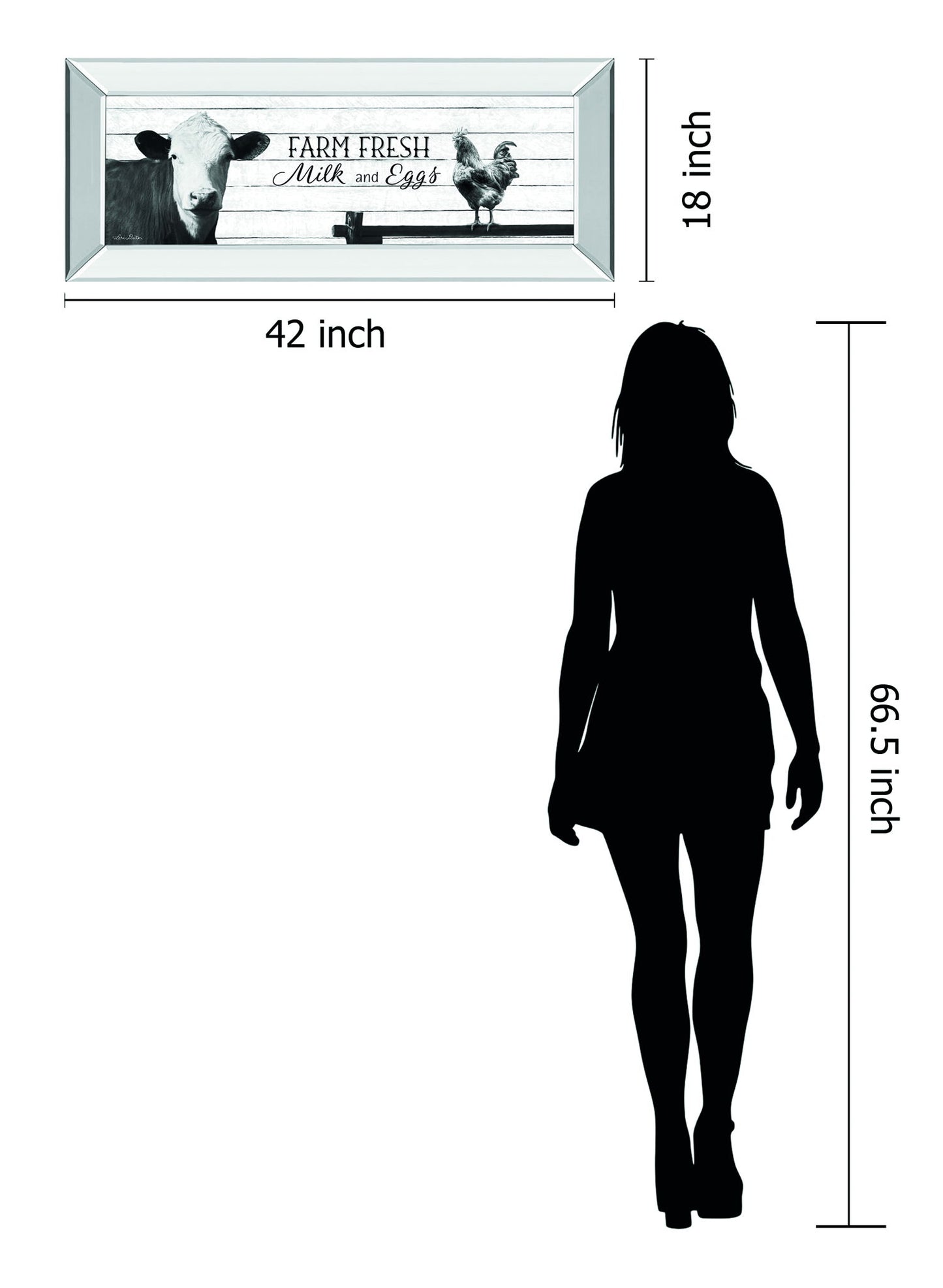 Farm Fresh Milk And Eggs By Lori Deiter - Mirror Framed Print Wall Art - White