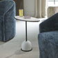 Morro - Marble Side Table - White / Black