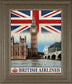 Vintage Travel London By The Portmanteau Collection - Framed Print Wall Art - Red