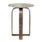 Warner - Indoor-Outdoor Side Table - Antiqued Champagne / White