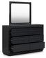 Londer - Dresser And Mirror - Black