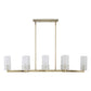 Mistie - 8 Light Linear Chandelier - Bronze