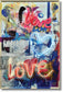 Radiant Heart Graffiti - 33" x 48" Framed Wall Art - Blue