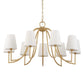 Seville - 9 Light Chandelier - Gold