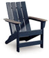 East Beach - Adirondack Chair - Black / Beige