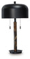 Alanbert - Metal Table Lamp - Brown / Black