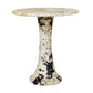 Cadas - Indoor-Outdoor Stone Side Table - Black / White