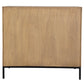 Lorenzo - Geometric 2 Door Cabinet - Light Brown
