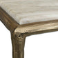 Minerva - Marble Top Console Table - Brass / Gray / White